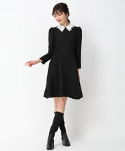 画像をギャラリービューアに読み込む, レース襟ミニツイードワンピース /MM447418