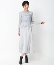 画像をギャラリービューアに読み込む, キャミ付きドッキングワンピース/MM447420 (ライトグレー)