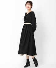 画像をギャラリービューアに読み込む, 配色長袖シャツワンピース/MM447423