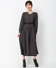 画像をギャラリービューアに読み込む, 配色長袖シャツワンピース/MM447423