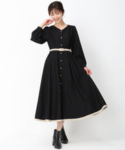 画像をギャラリービューアに読み込む, 配色長袖シャツワンピース/MM447423