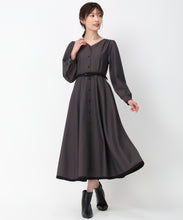 画像をギャラリービューアに読み込む, 配色長袖シャツワンピース/MM447423