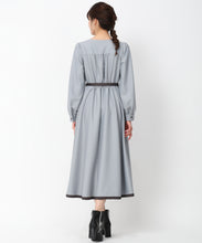 画像をギャラリービューアに読み込む, 配色長袖シャツワンピース/MM447423