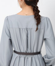 画像をギャラリービューアに読み込む, 配色長袖シャツワンピース/MM447423