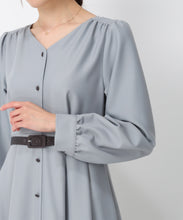 画像をギャラリービューアに読み込む, 配色長袖シャツワンピース/MM447423