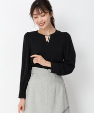 画像をギャラリービューアに読み込む, 裏地付きパールブラウス/MM448104 (ブラック)