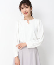 画像をギャラリービューアに読み込む, 裏地付きパールブラウス/MM448104 (ホワイト)