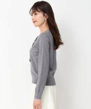 画像をギャラリービューアに読み込む, 【11月下旬入荷予定/WEB先行予約販売】パールリング付きラメボウタイニット/MM448319