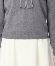 画像をギャラリービューアに読み込む, 【11月下旬入荷予定/WEB先行予約販売】パールリング付きラメボウタイニット/MM448319