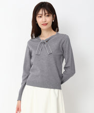 画像をギャラリービューアに読み込む, 【11月下旬入荷予定/WEB先行予約販売】パールリング付きラメボウタイニット/MM448319