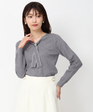 画像をギャラリービューアに読み込む, 【11月下旬入荷予定/WEB先行予約販売】パールリング付きラメボウタイニット/MM448319