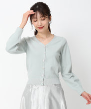 画像をギャラリービューアに読み込む, ビジュー釦Vネックカーデ/MM448405