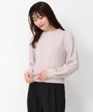 画像をギャラリービューアに読み込む, ラメフラッフィーチェック柄ハイネックニットMM448322
