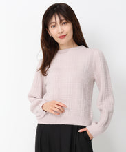 画像をギャラリービューアに読み込む, ラメフラッフィーチェック柄ハイネックニットMM448322