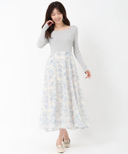 画像をギャラリービューアに読み込む, カラーフラワードッキングワンピース/MM517401 (ブルー)