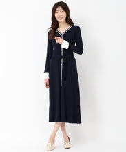 画像をギャラリービューアに読み込む, カフス袖Vネックニットワンピース/MM517413