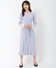 画像をギャラリービューアに読み込む, カフス袖Vネックニットワンピース/MM517413