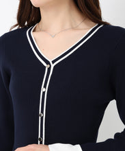 画像をギャラリービューアに読み込む, カフス袖Vネックニットワンピース/MM517413