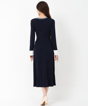 画像をギャラリービューアに読み込む, カフス袖Vネックニットワンピース/MM517413