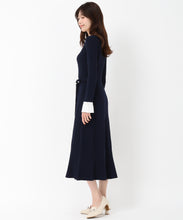 画像をギャラリービューアに読み込む, カフス袖Vネックニットワンピース/MM517413