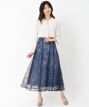 画像をギャラリービューアに読み込む, パールバー付きタイブラウス/MM518101