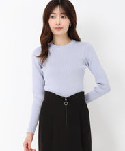 画像をギャラリービューアに読み込む, ハート釦リブニット/MM518301 (ブルー)