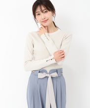 画像をギャラリービューアに読み込む, ハート釦リブニット/MM518301 (ライトグレー)