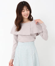 画像をギャラリービューアに読み込む, アシメケープパールニット/MM518302