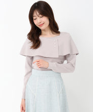 画像をギャラリービューアに読み込む, アシメケープパールニット/MM518302