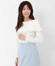 画像をギャラリービューアに読み込む, アシメケープパールニット/MM518302