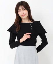 画像をギャラリービューアに読み込む, アシメケープパールニット/MM518302