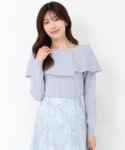 画像をギャラリービューアに読み込む, アシメケープパールニット/MM518302