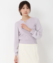 画像をギャラリービューアに読み込む, シフォン袖バー付きニット/MM518308