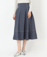 画像をギャラリービューアに読み込む, バックレースアップポリデニムスカート/MM517213