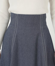 画像をギャラリービューアに読み込む, バックレースアップポリデニムスカート/MM517213