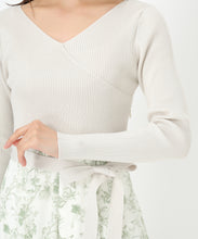 画像をギャラリービューアに読み込む, カシュクールフラワー柄ドッキングワンピース/MM517405