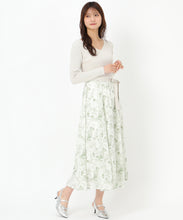 画像をギャラリービューアに読み込む, カシュクールフラワー柄ドッキングワンピース/MM517405