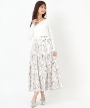 画像をギャラリービューアに読み込む, カシュクールフラワー柄ドッキングワンピース/MM517405