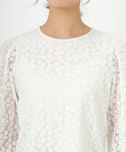 画像をギャラリービューアに読み込む, フラワー刺繍チュールブラウス/MM518108
