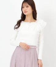 画像をギャラリービューアに読み込む, 2wayチュールフリルニット/MM518306 (ホワイト)