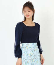 画像をギャラリービューアに読み込む, レースシアー袖2wayニット/MM518307