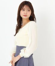 画像をギャラリービューアに読み込む, レースシアー袖2wayニット/MM518307