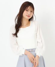 画像をギャラリービューアに読み込む, レースシアー袖2wayニット/MM518307