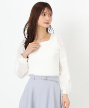画像をギャラリービューアに読み込む, レースシアー袖2wayニット/MM518307