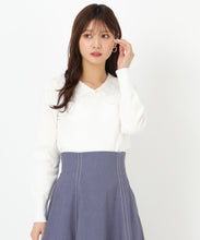 画像をギャラリービューアに読み込む, レース刺繍衿ニット/MM518309