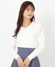 画像をギャラリービューアに読み込む, レース刺繍衿ニット/MM518309