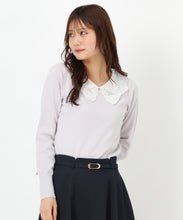 画像をギャラリービューアに読み込む, レース刺繍衿ニット/MM518309