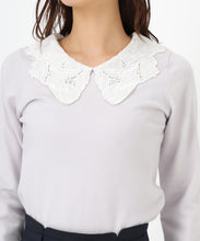 画像をギャラリービューアに読み込む, レース刺繍衿ニット/MM518309
