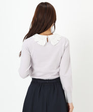 画像をギャラリービューアに読み込む, レース刺繍衿ニット/MM518309