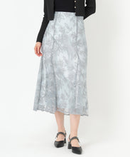 画像をギャラリービューアに読み込む, ラメフラワー刺繍スカート/MM527201 (ライトグレー)